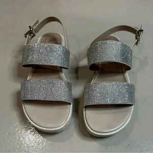 Aldo sparkly rhinestone sandals  Women’s Size 7 US Eliraviel nude shoe